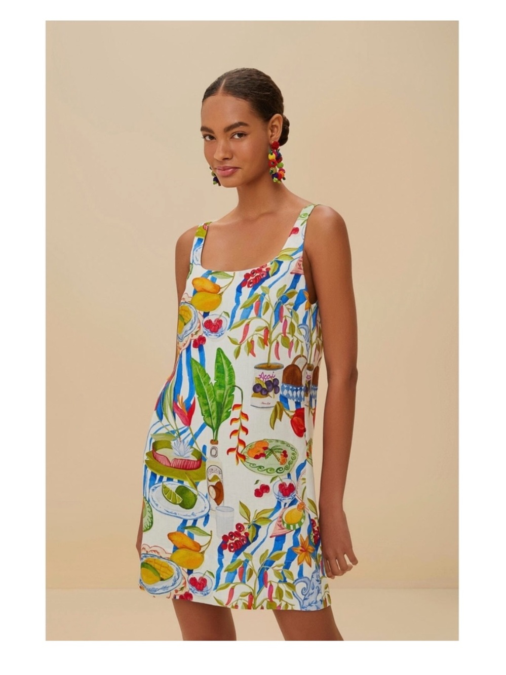 FARM Rio Fresh Table Linen Mini Dress